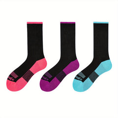 Colorblock Sports Socks Breathable Mid Tube Women's Stockings