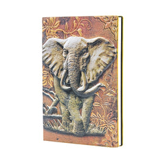 3D Elephant PU Leather A5 A6 Diary Notebook Embossed Leather Diary Planner Gift