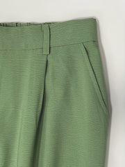  Solid Button Knee Length Elastic Waist Shorts