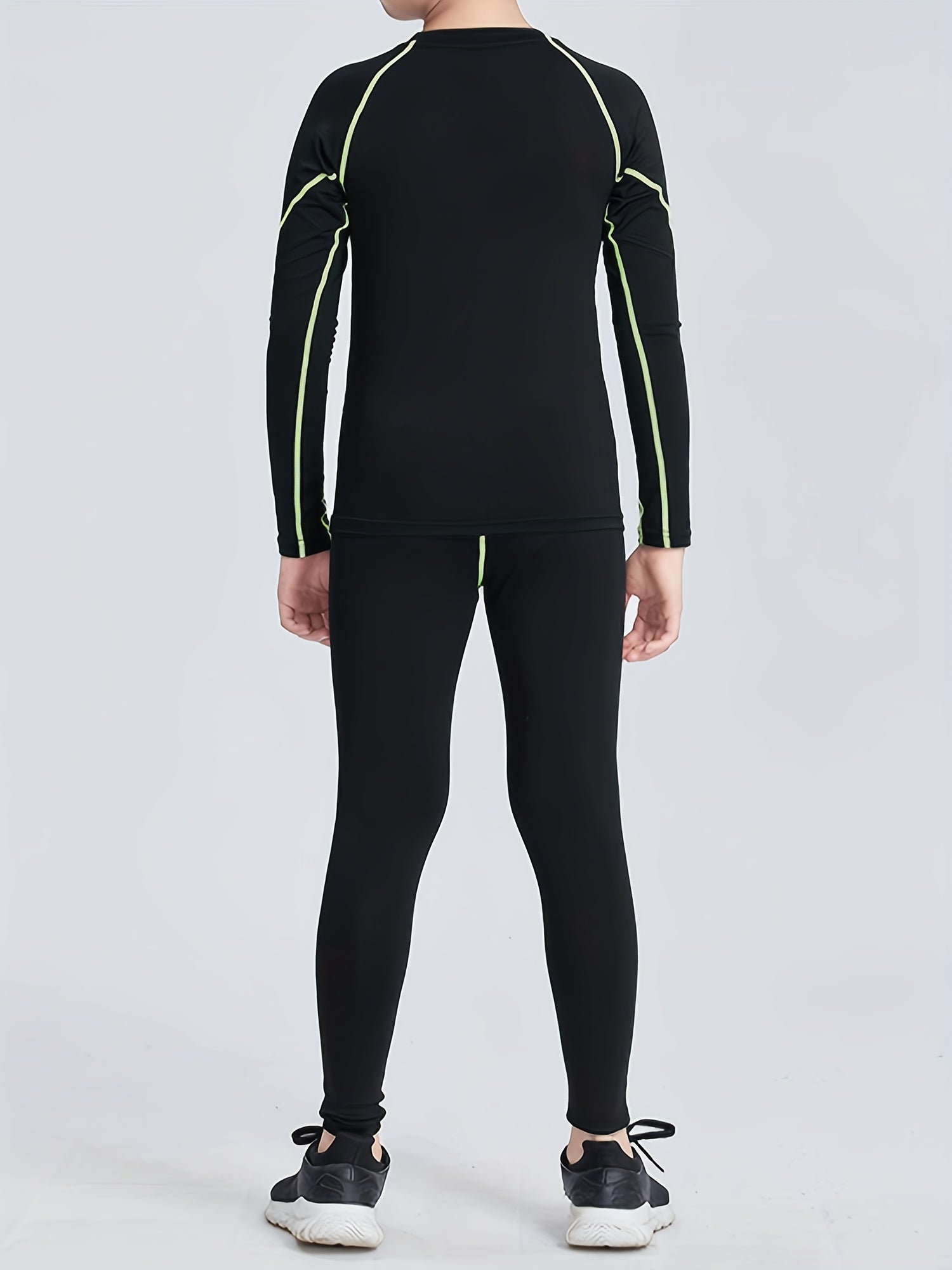 Boys Sports Training Outfits Plus Fleece Thermal Top - Quick Drying
