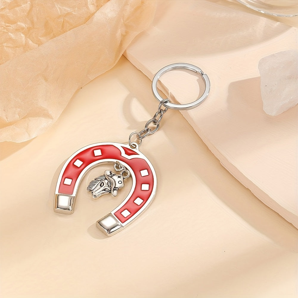Horseshoe Key Ring Western Cowboy Key Pendant