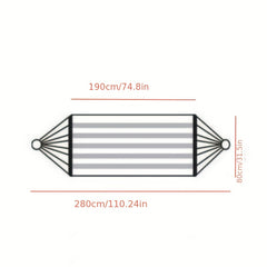 Canvas Hammock Outdoor Leisure Portable Functional Hammocks Stripe Swing