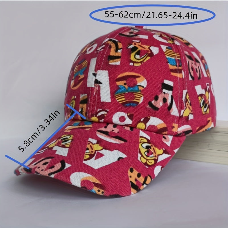 Graffiti Letter Print Baseball Cap Hip Hop Dad Hat Sunscreen