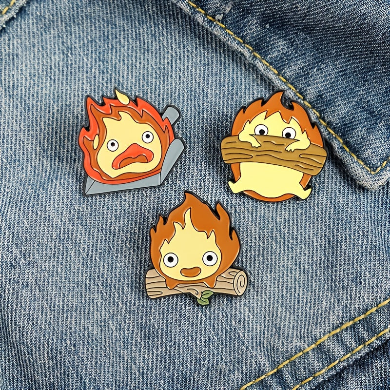 Flame Matchman Enamel Pin for Backpacks