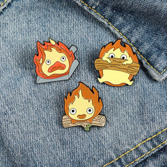 Flame Matchman Enamel Pin for Backpacks