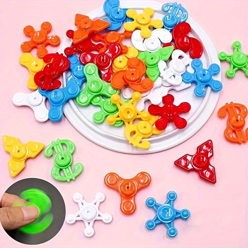 25pcs Mini Finger Spinning Tops Sensory Toy - Educational Christmas Party Favors