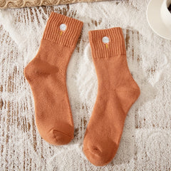 5 Pairs Cartoon Embroidery Socks Comfy Women's Stockings