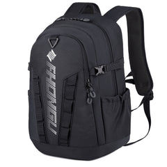 Casual Letter Print Zipper Backpack Large Capacity Travel Storage Rucksack