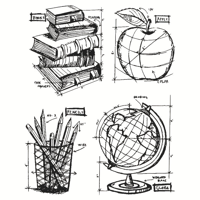 Silicone Transparent Clear Book Stamp For DIY Crafts