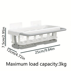 Sponge Holder for Kitchen Sink with Dish Brush Holder and Cloth Hanger