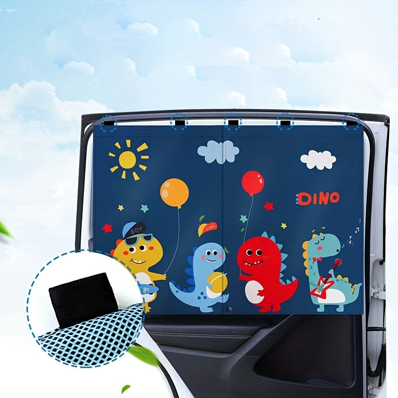Baby Kids Car Side Window Sun Shade Cover Magnetic Double Layer Car Sun Shade