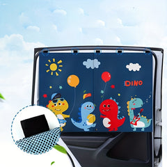 Baby Kids Car Side Window Sun Shade Cover Magnetic Double Layer Car Sun Shade