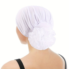 Big Flower Elastic Turban Beanie Head Scarf Wrap Chemo Cap Hat Women
