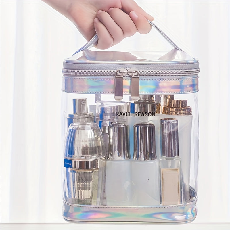 Colorful Transparent Cosmetic Bag Waterproof Large Capacity Fitness Wash Bag