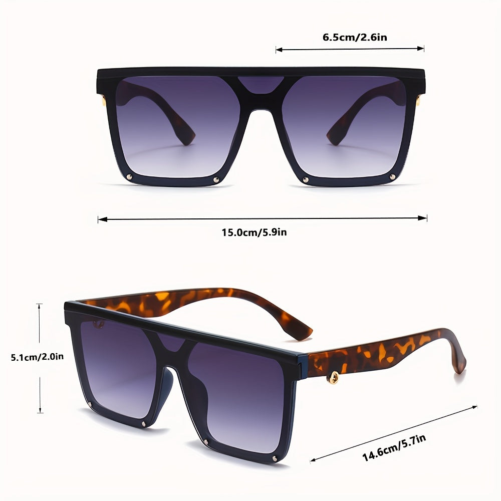 Y2K Multicolor Oversized Sunglasses Men's Rectangular Glasses