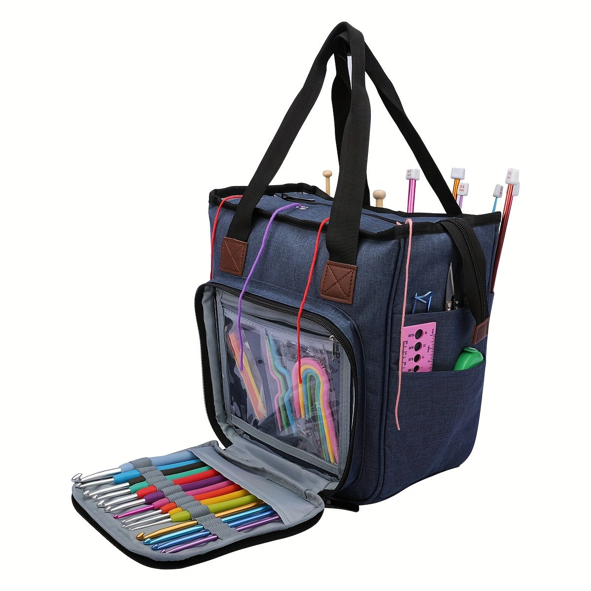 Knitting Yarn Organizer Crochet Storage Tote Bag Large Capacity