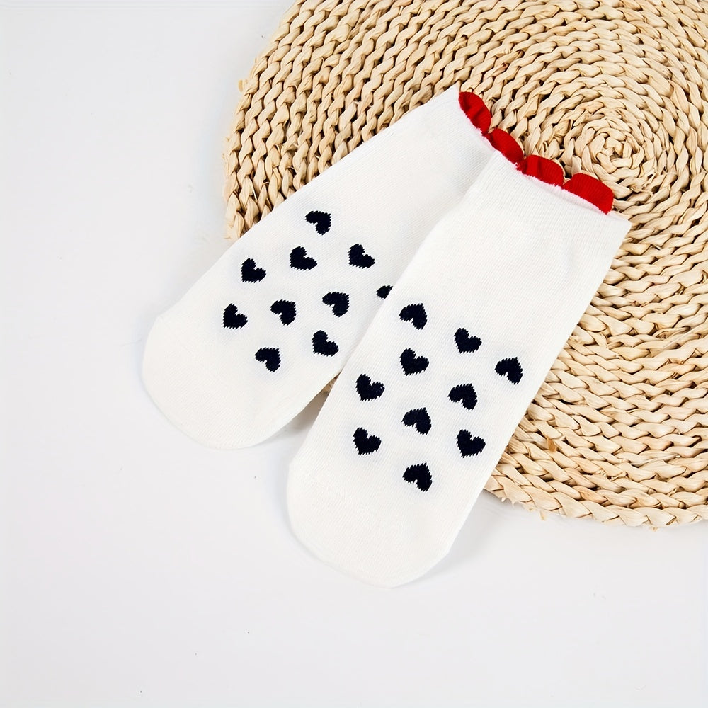 5 Pairs Geometric Pattern Low Cut Short Socks Women's Stockings