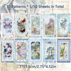 50pcs Writable Lace DIY Decorative Paper for Packaging Framed Boxes
