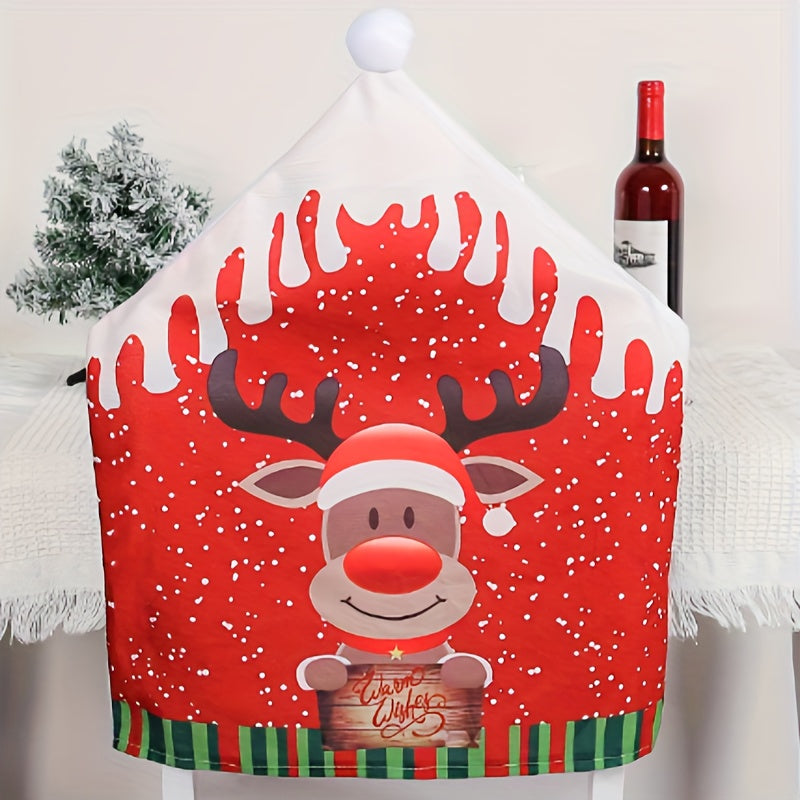 Santa Claus Chair Cover Non Woven Christmas Decoration