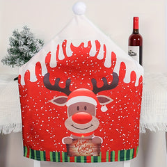 Santa Claus Chair Cover Non Woven Christmas Decoration
