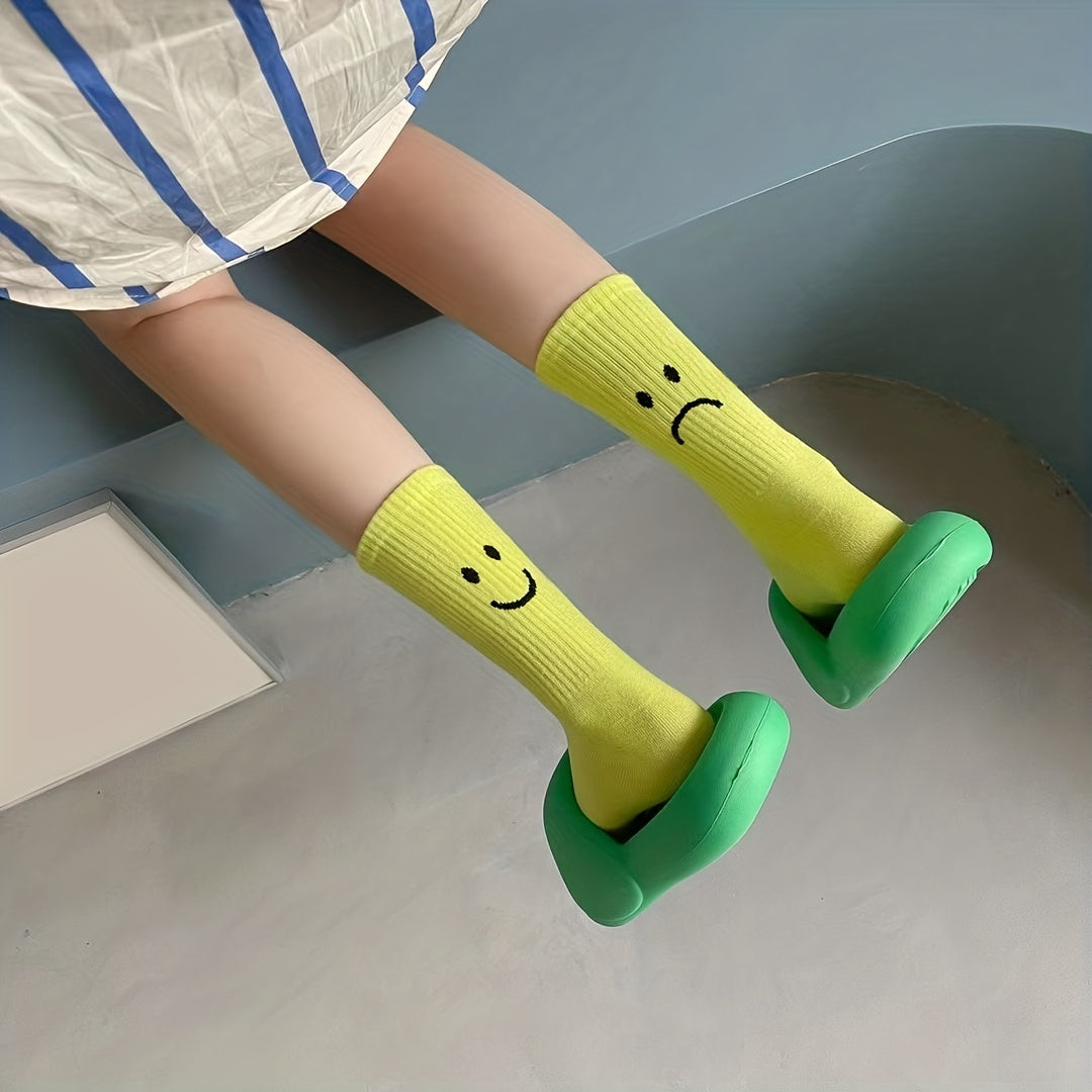 8 Pairs Funny Expression Print Women's Mid Tube Socks Stockings