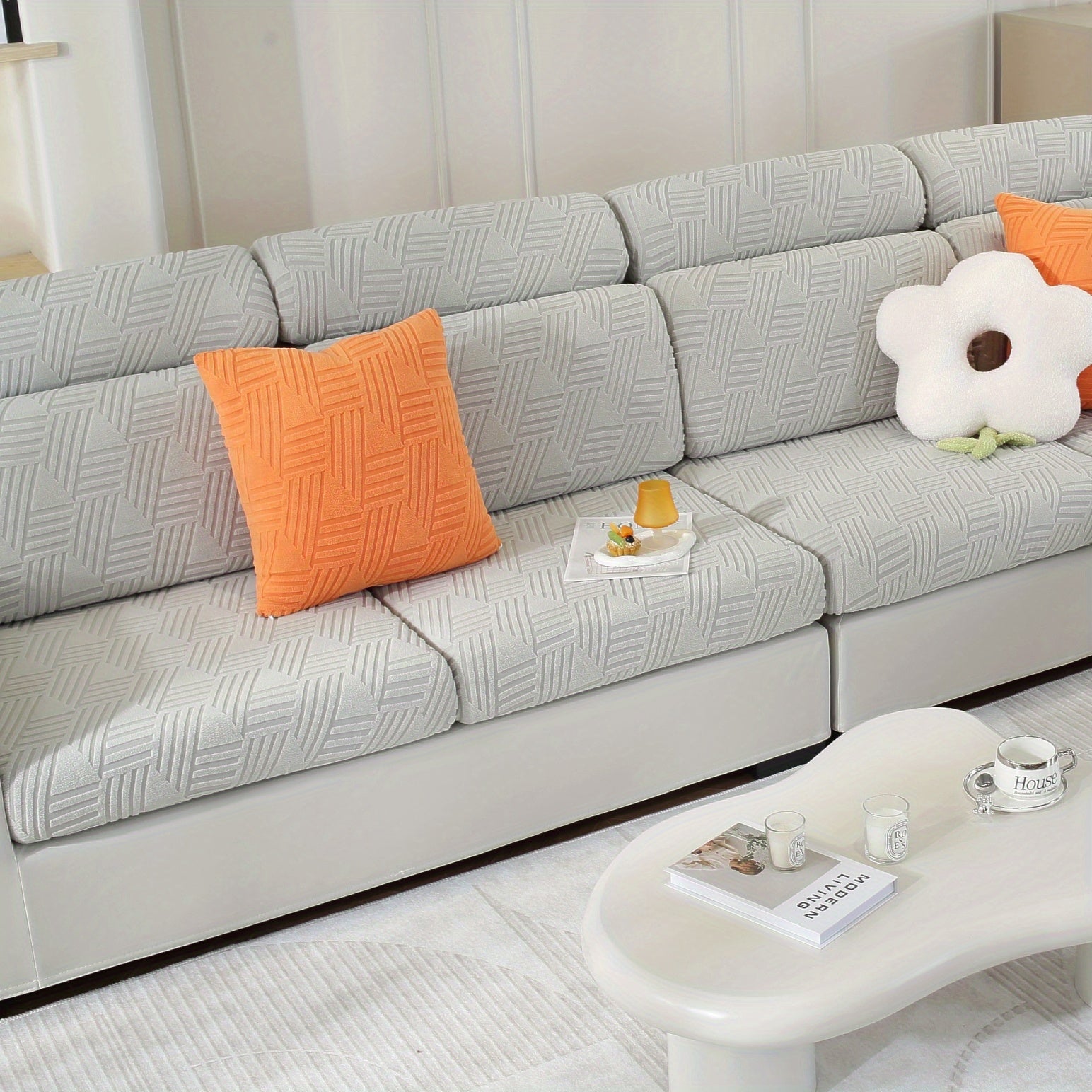 Polar Fleece Sofa Slipcover Non Slip Furniture Protector
