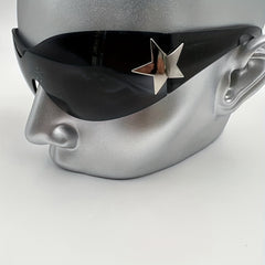 Y2K Rimless Sunglasses Star Gradient UV400