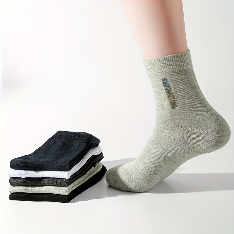 10 Pairs Men's Crew Socks Breathable Comfy Casual Outdoor Unisex Socks