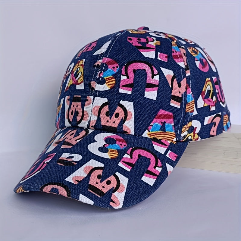 Graffiti Letter Print Baseball Cap Hip Hop Dad Hat Sunscreen