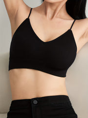 3pcs Seamless Solid Wireless Bras Comfortable & Breathable Women's Intimates