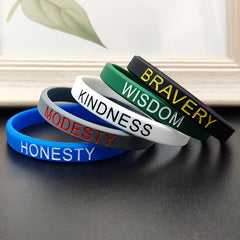 5pcs Inspirational Rubber Bracelets for Birthday Party Favor