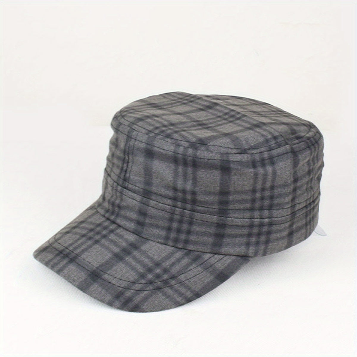 Plaid Sunshade Baseball Cap for Men Women