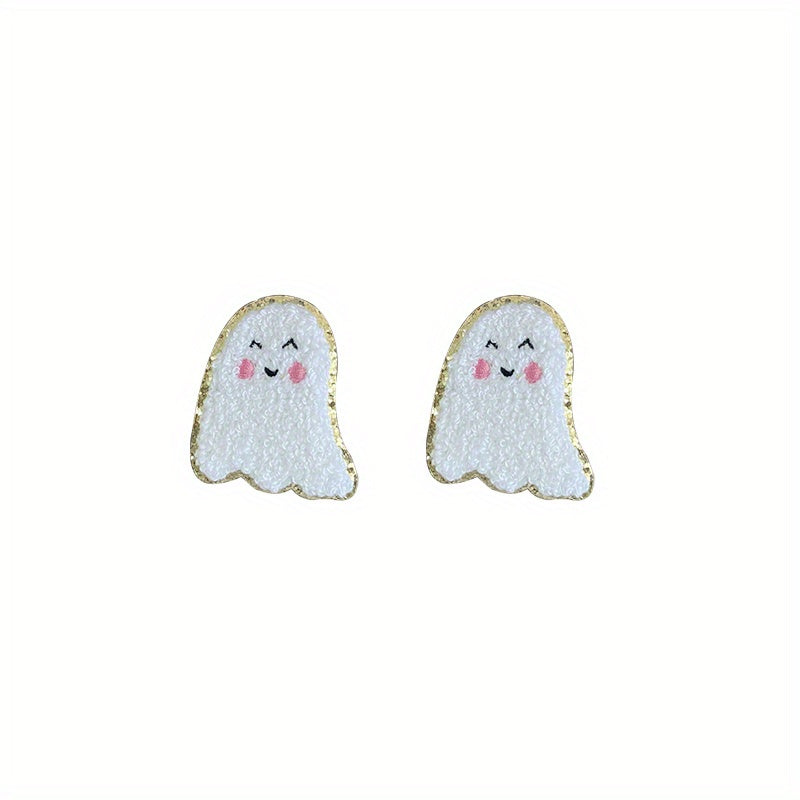 Embroidered Iron On Patches - Bow Pumpkin Gh