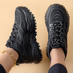 Women's Outdoor Casual Shoes Thick Bottom Lace Up Sneakers