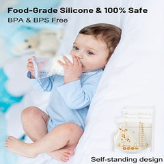 30pcs 250ml Milk Freezer Bags Baby Food Storage Bags BPA Free Feeding Bags
