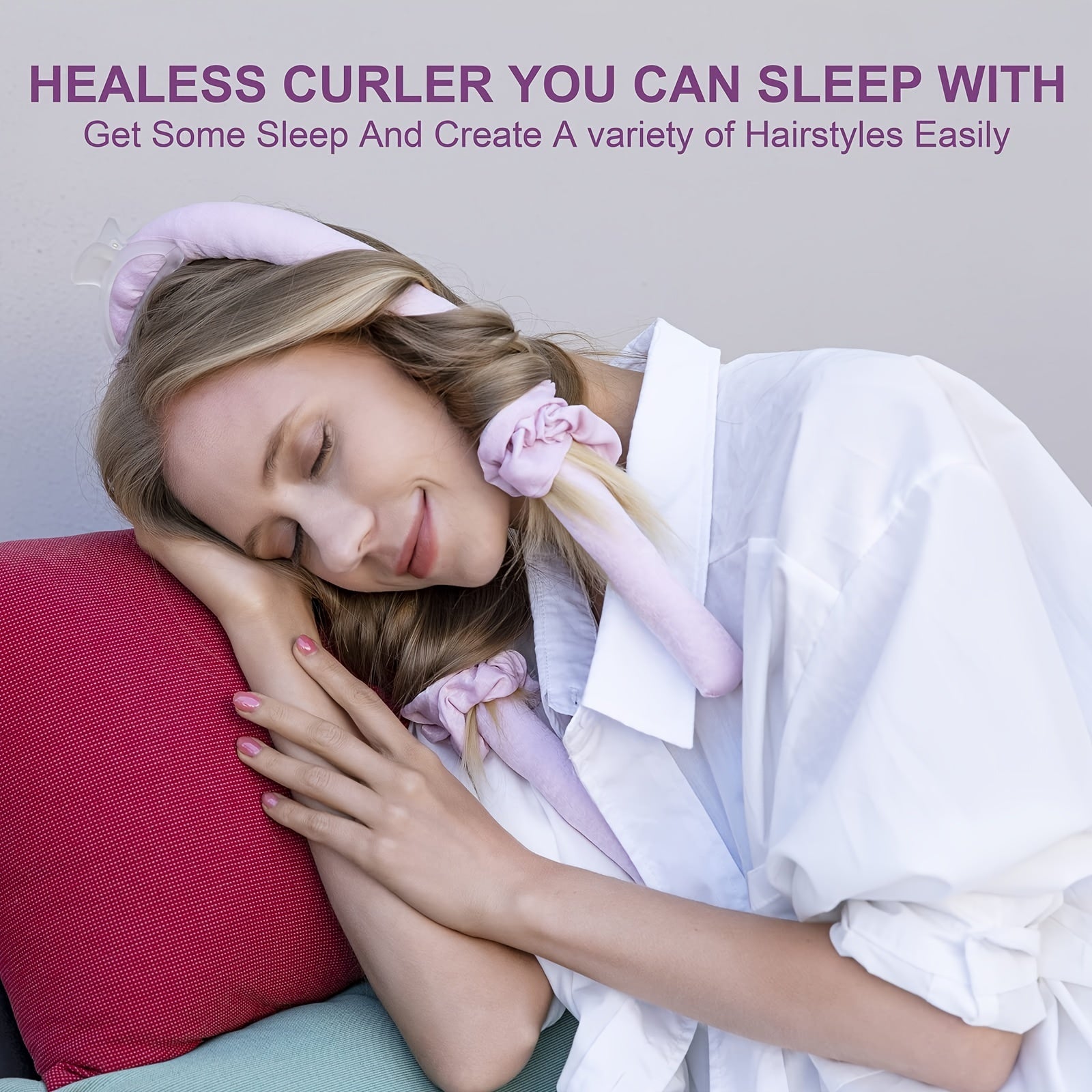 Heatless Curling Rod Headband Hair Curlers To Sleep In No Heat Curl Ribbon