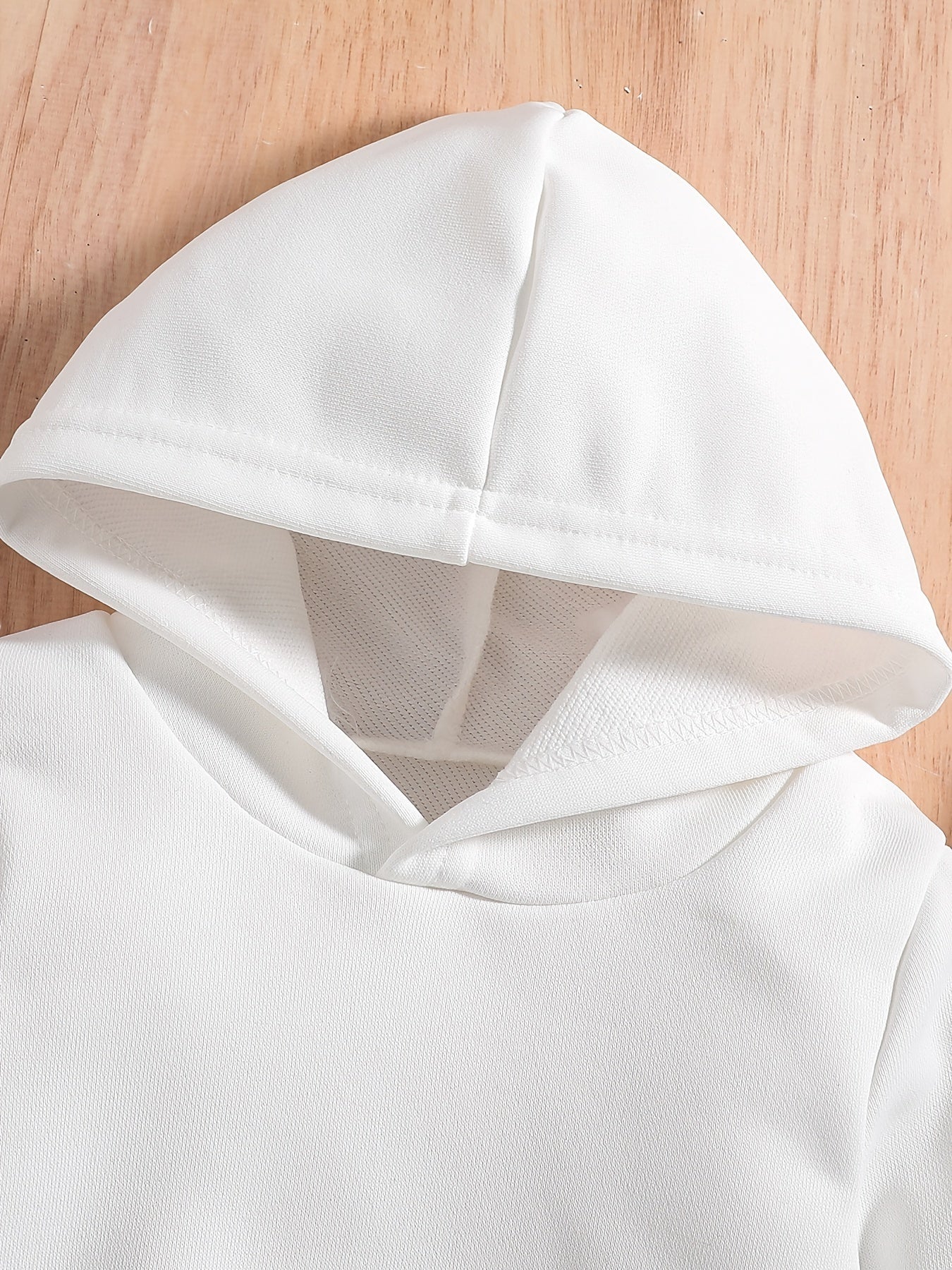 Teddy Bear Print Baby Boys Hooded Sweatshirt
