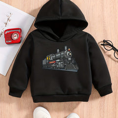Baby Boys Sweatshirt Hoodie Kids Train Cartoon Pullover