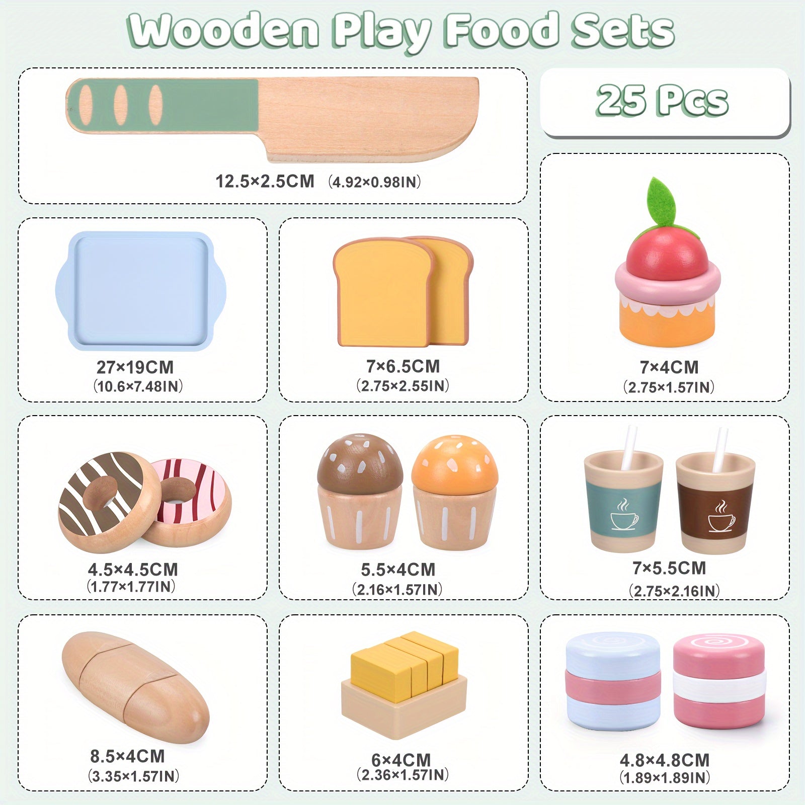 Wooden Food Toys Kitchen Accessories Birthday For Girls Boys Toys Food Set