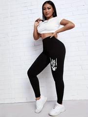 Halloween Skull High Stretch Leggings
