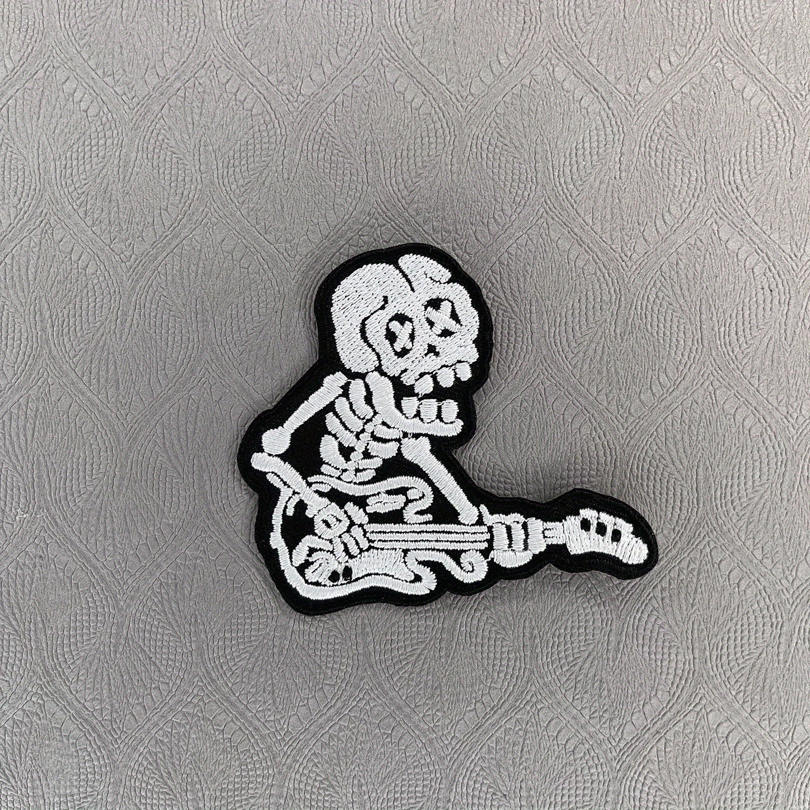 Heavy Industry Skull Guitar Crow Embroidery Sticker