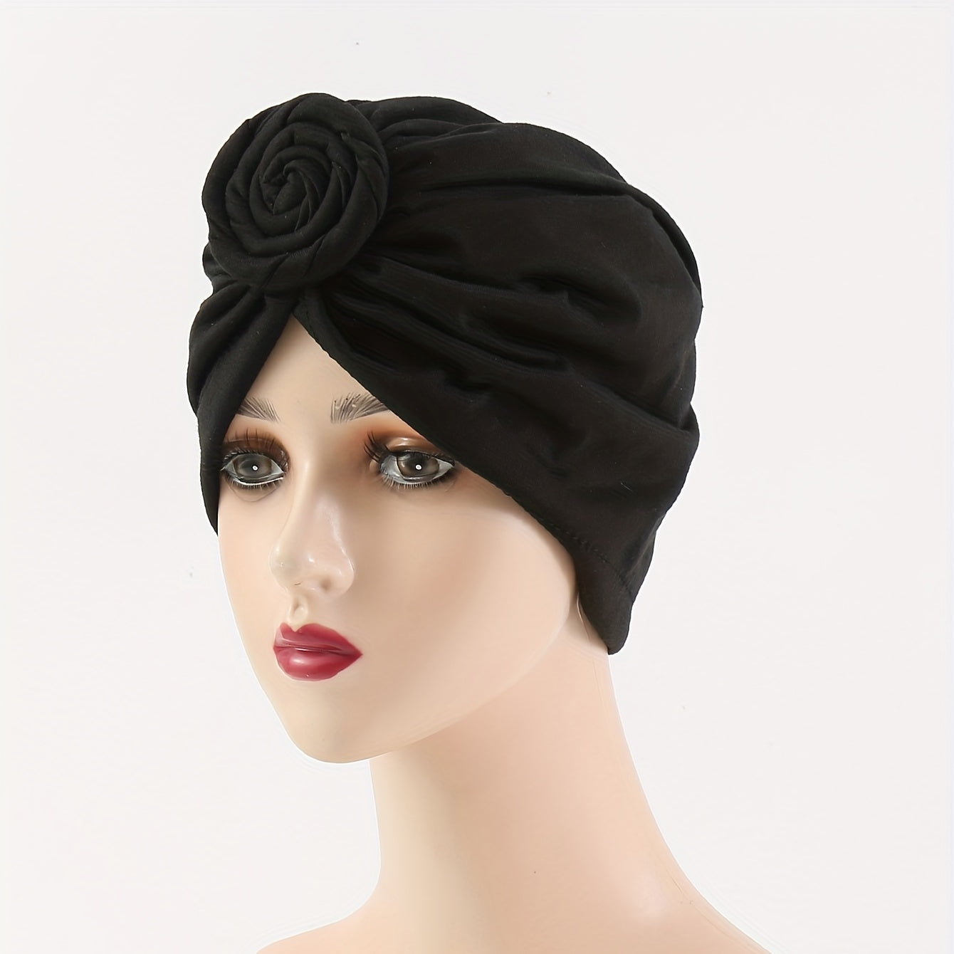 Leopard Print Knotted Turban Cap Set