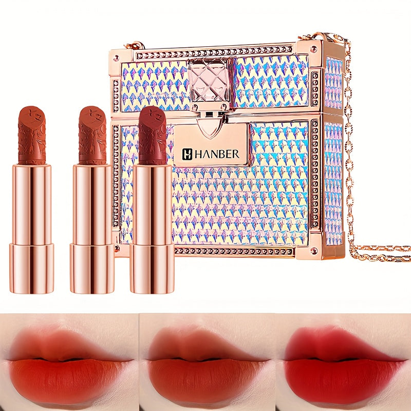 Starlight Bright Velvet Lipstick Set with Chain Bag