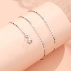 925 Sterling Silver Necklace Women's Clavicle Chain Variety Of Chain Types