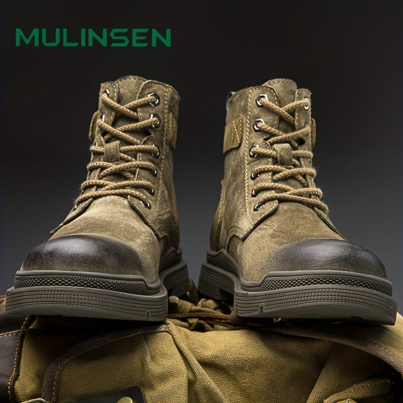 Men's Retro Style Service Boots Casual Walking Shoe