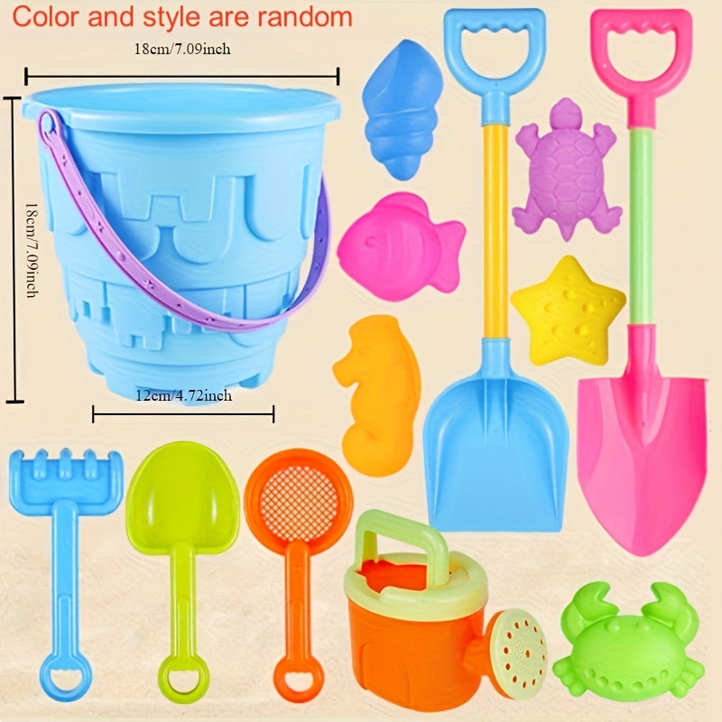 Beach Toys Set for Kids - 10pcs/13pcs Water & Sand Play with Shovel & Bucket