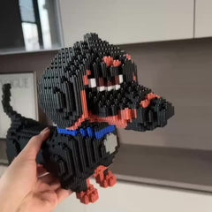 5218pcs Building Block Set Sausage Dog Pet Holiday Gift Room Decoration