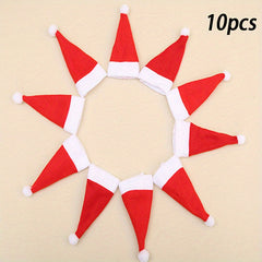 Mini Christmas Hat Wine Bottle Cover Decoration