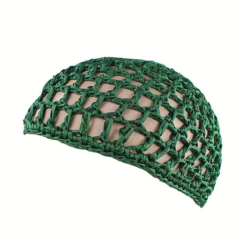 Crochet Hair Net Knitted Snode Hat Women's Hollow Out Headwear