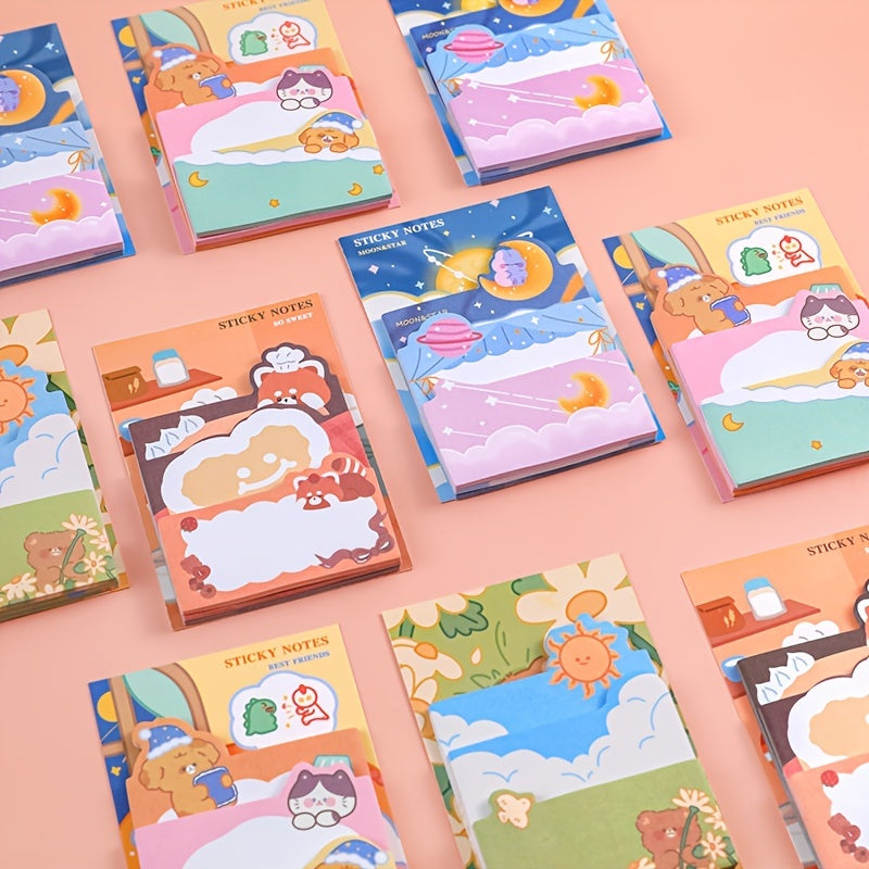 Cartoon Jenga Sticky Notes Message Memo Paper